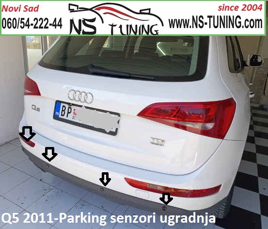 audi q5 2009 2010 2011 2012 2013 ugradnja parking senzora ekran novi sad ns tuning servis